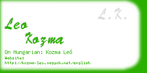 leo kozma business card